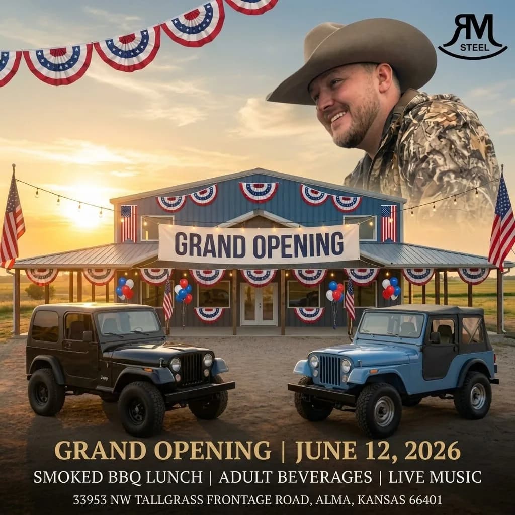 Rm Steel Buildings Grand Opening Alma Kansas